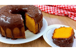 Receita de Bolo de Cenoura Fofinho com Cobertura de Chocolate Receita de Bolo de Cenoura Fofinho com Cobertura de Chocolate